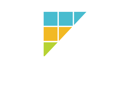 triangle shape in F letter logo