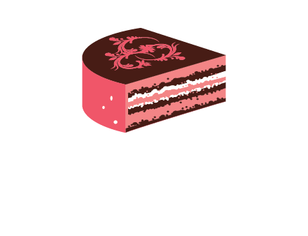 mandala design on cake peice