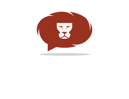 chat icon with lions logo