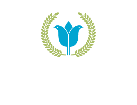 2 birds in leaf branch logo