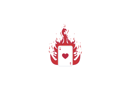ace of hearts flame vector