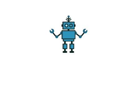 artificial intelligence or technology logo showcasing a robot