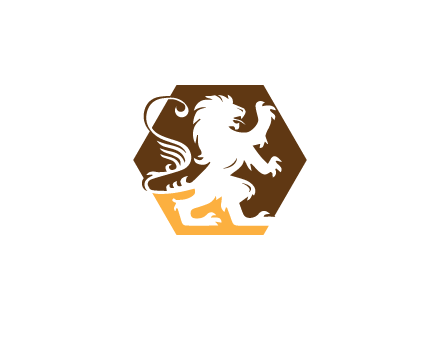 lion in hexagon legal logo
