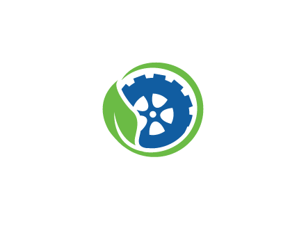 leaf around tire environmental logo