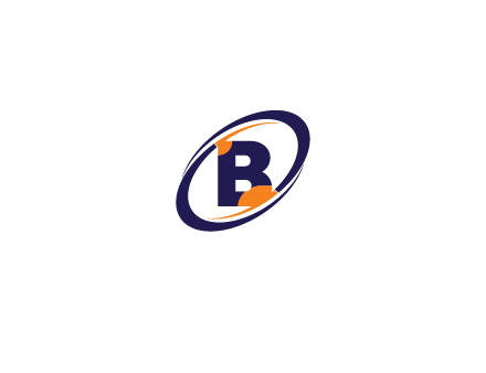 letter B in swoosh sports logo
