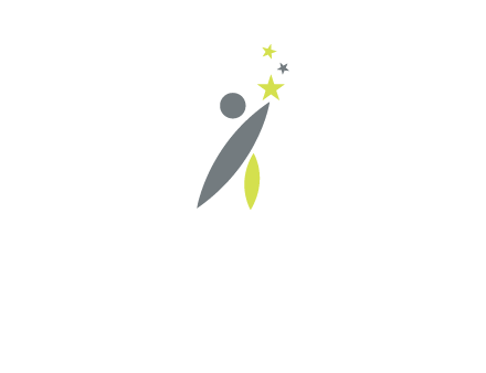 abstract person touching the star icon