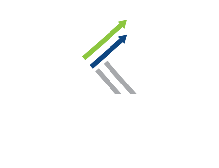 letter k in arrows finance logo