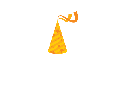 party hat with ribbon icon