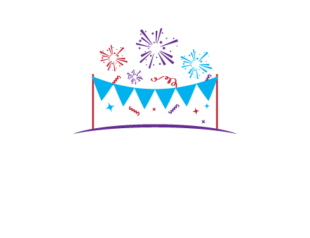 festival with fireworks logo