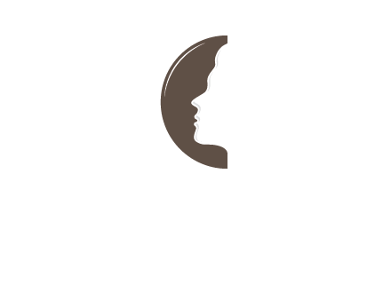 face on letter c logo