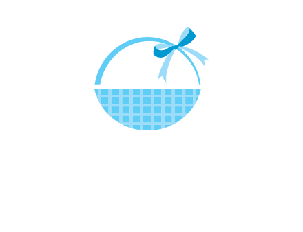 gift basket with bow logo