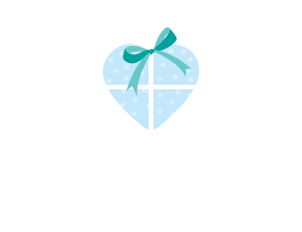 heart gift with bow logo
