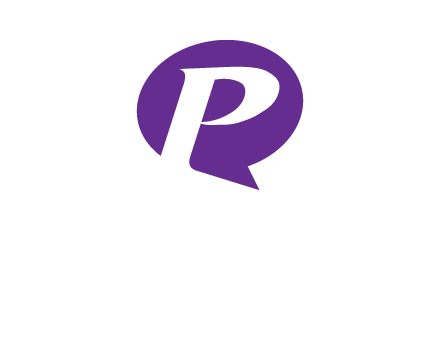letter P speech bubble logo