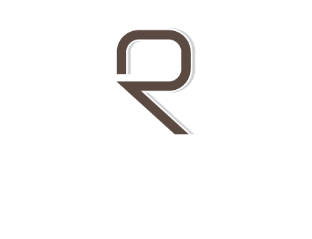 outline of letter r logo
