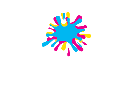 colorful splatter printing icon