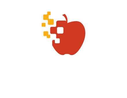flying pixels bite apple icon