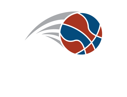 basketball in the air sports logo