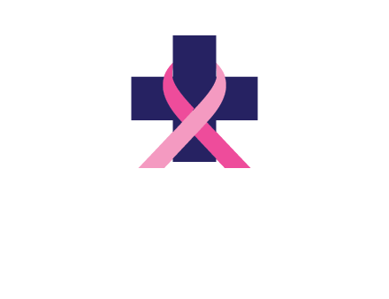 breast cancer ribbon wrapped around cross