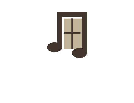 window inside music note logo