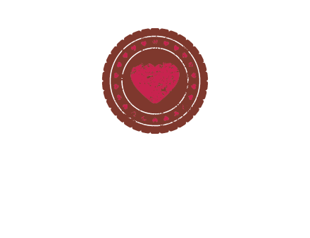 heart inside emblem logo