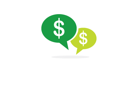 dollar sign in speech bubble icon