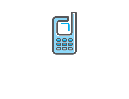 Mobile phone with an antenna logo