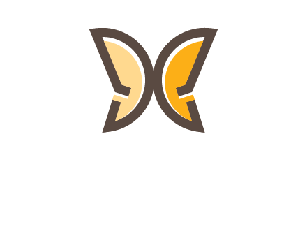 letter D butterfly logo