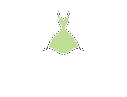 frock in a stitch outline logo