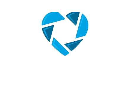 lens in a heart shape logo