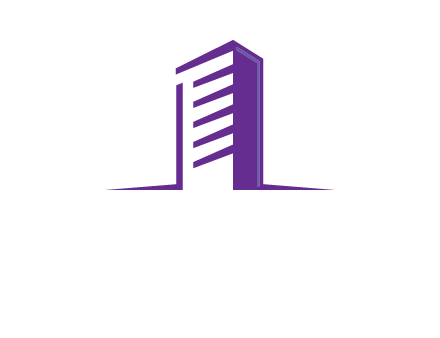 abstract building in perspective logo