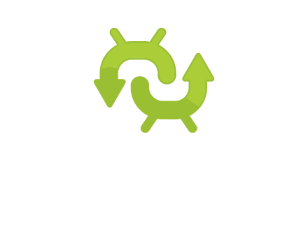 arrows in android logo