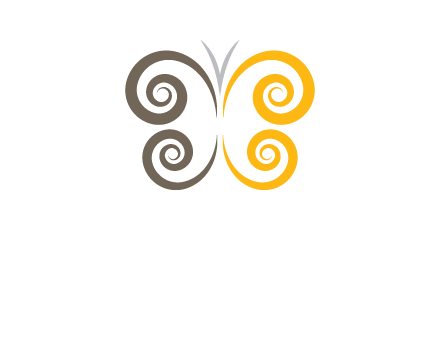 swirl butterfly beauty logo