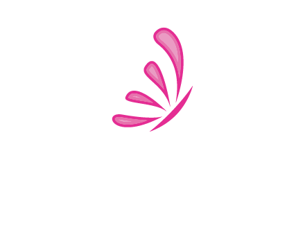 abstract butterfly swoosh garden logo