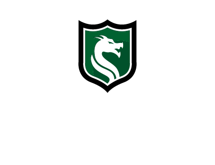 dragon in shield logo