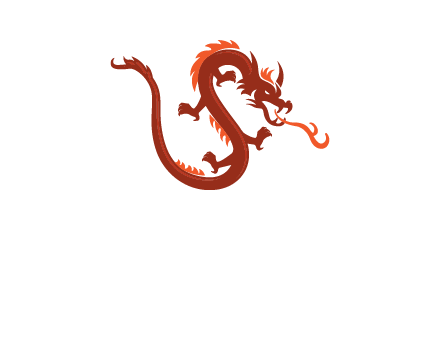 dragon breathing fire logo