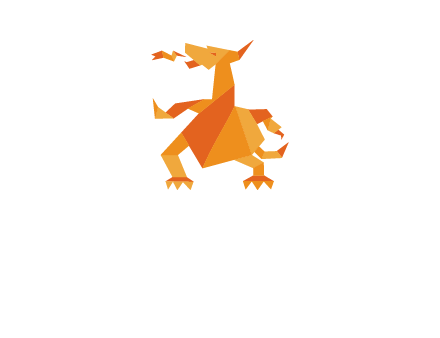 origami dragon logo