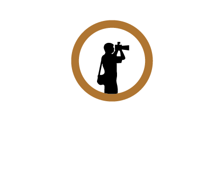 photographer in circle logo