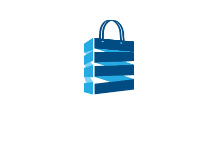 3D shopping logo