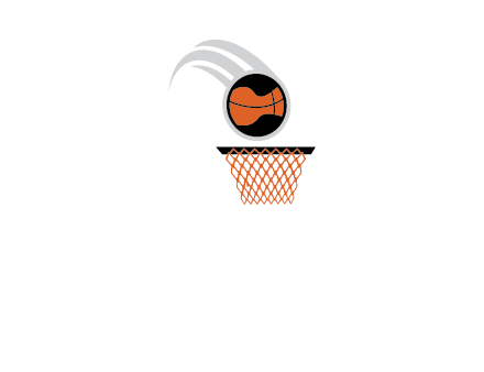 basketball icon in sports logo