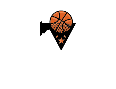 basketball with stars on its hoop