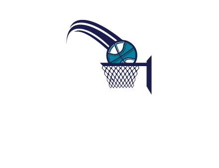 basketball in hoop logo