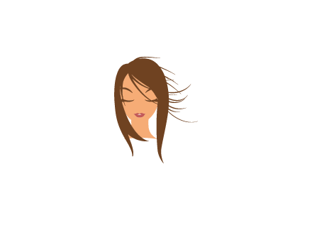 face illustration in beauty spa logo