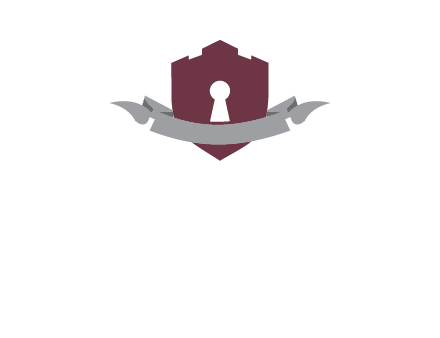 keyhole in shield logo