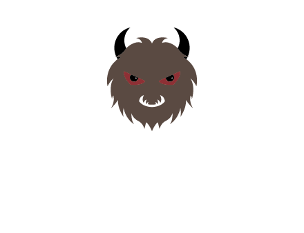 Minotaur icon or demon face logo