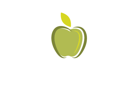 apple with leaf icon