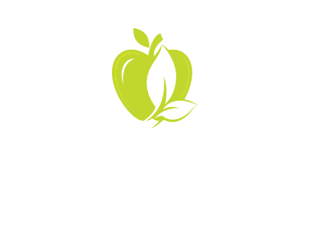 apple with leaves logo