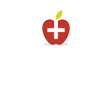 apple with health care cross logo