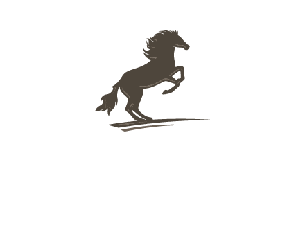 silhouette of a horse logo