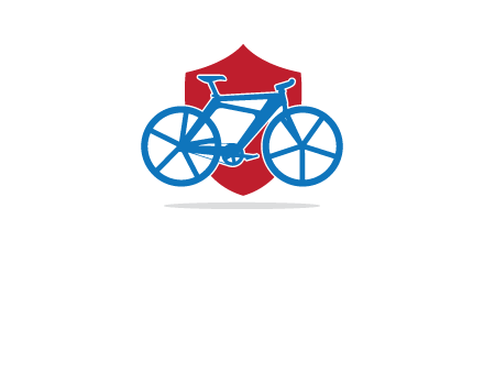 bicycle over a shield logo