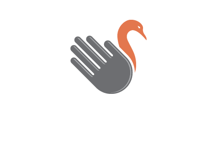 hand with duck logo